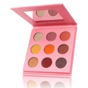 OEM cosmetics supplier vegan waterproof eyeshadow palette 9 colors custom logo powder eye makeup