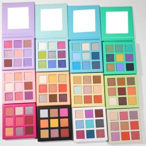 Wholesale cosmetic eyeshadow palette 9 colors high pigment waterproof long lasting matte glitter eyeshadow palette