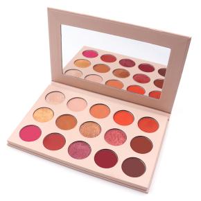 Private label highly pigmented super long lasting 15 color eyeshadow palette private logo