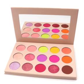 Highly pigmented private logo MOQ 15 colors happy eyeshadow palette