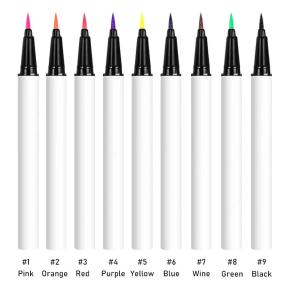 Cruelty-free private label multi-color liquid eyeliner waterproof quick-drying gel eyeliner customized logo color liquid eyeliner