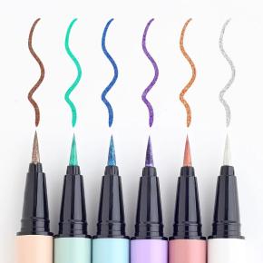 Private label eye makeup liquid eyeliner pearlescent metallic glitter multi-color liquid eyeliner