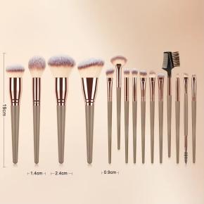 Custom wholesale makeup brush set aluminum tube high quality eyeshadow blush foundation makeup brush set